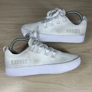 NoBull Project Recs Knit Trainer White Lace Up Gym Sneaker Women's 8 | Men's 6.5